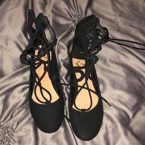 Lace up flats